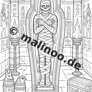 Egypt Coloring Book PDF Download digital – 20 coloring pages for children – Book 02 Edition 1 (DIN-A4) image 8