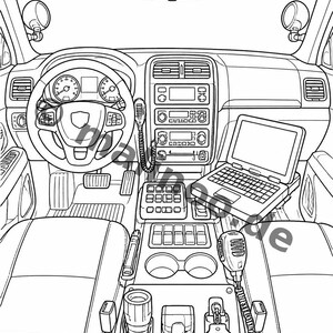 Libro para colorear de policías para niños: un descanso creativo sin pantallas – 20 páginas para colorear (DIN A5) E1/B1-5 imagen 12