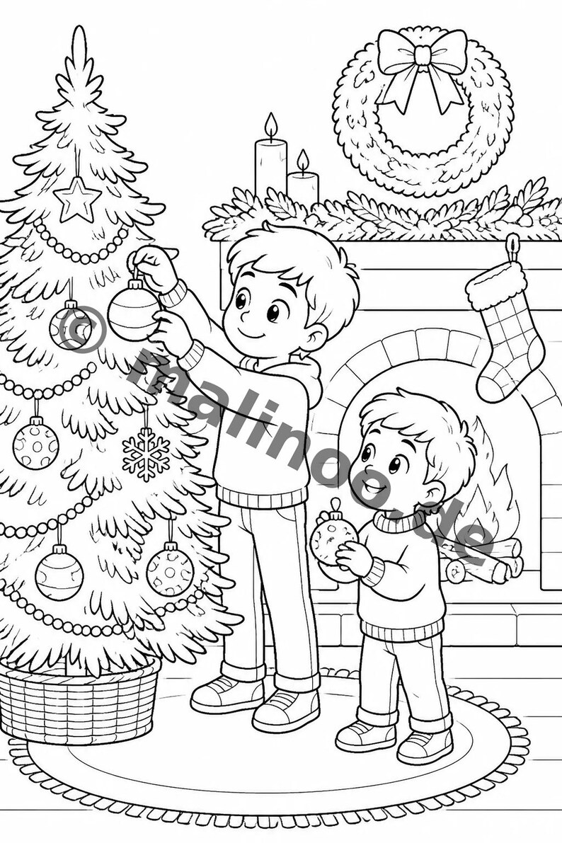 Activities for holidays and camping: Big Brother coloring book to print with 50 coloring pages (PDF) E1/B2 image 8