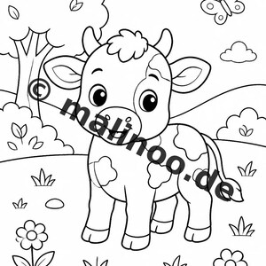 孫、名付け子、姪、甥への贈り物：動物の塗り絵ブック（100ページ収録、PDF形式）E2 画像 3