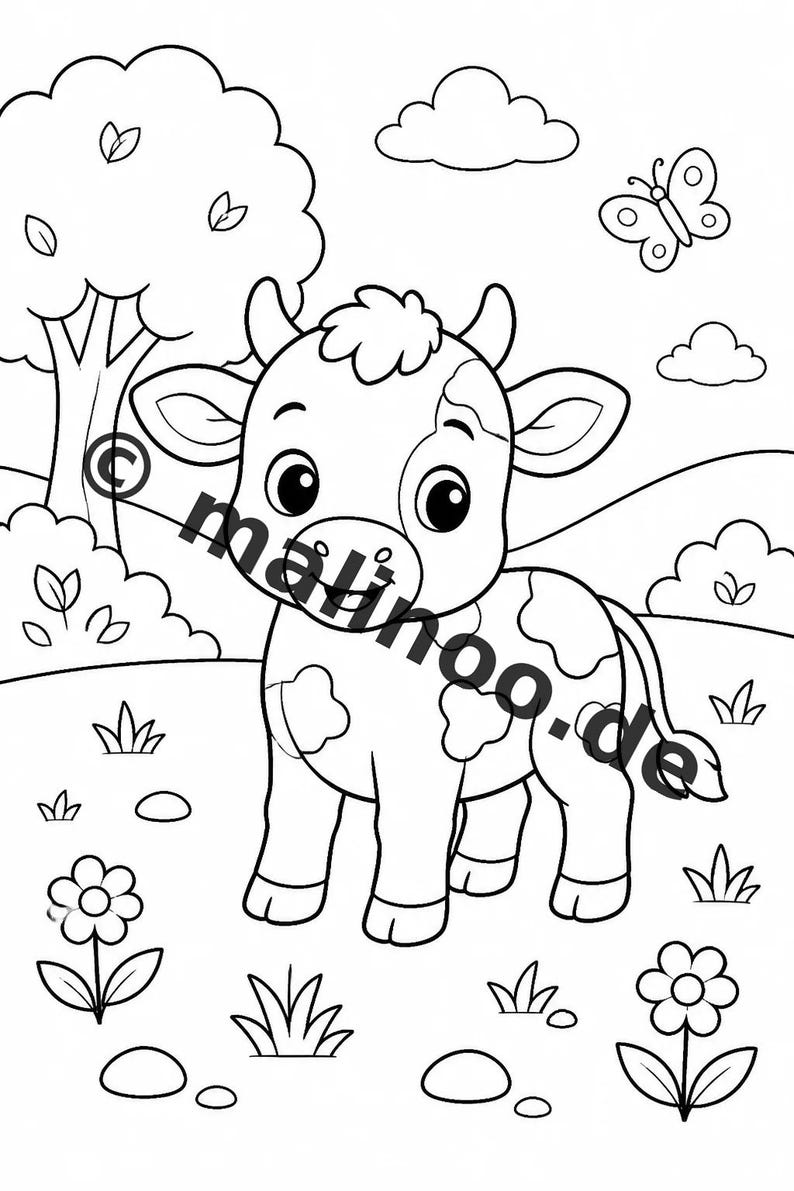 孫、名付け子、姪、甥への贈り物：動物の塗り絵ブック（100ページ収録、PDF形式）E2 画像 3