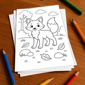 Livre d'activités sur le thème des renards pour enfants – 100 pages de jeux et d'activités – Imprimé + feuilles détachables format E1/B1 (DIN A4) – Cadeau, activité, calendrier de l'Avent image 1