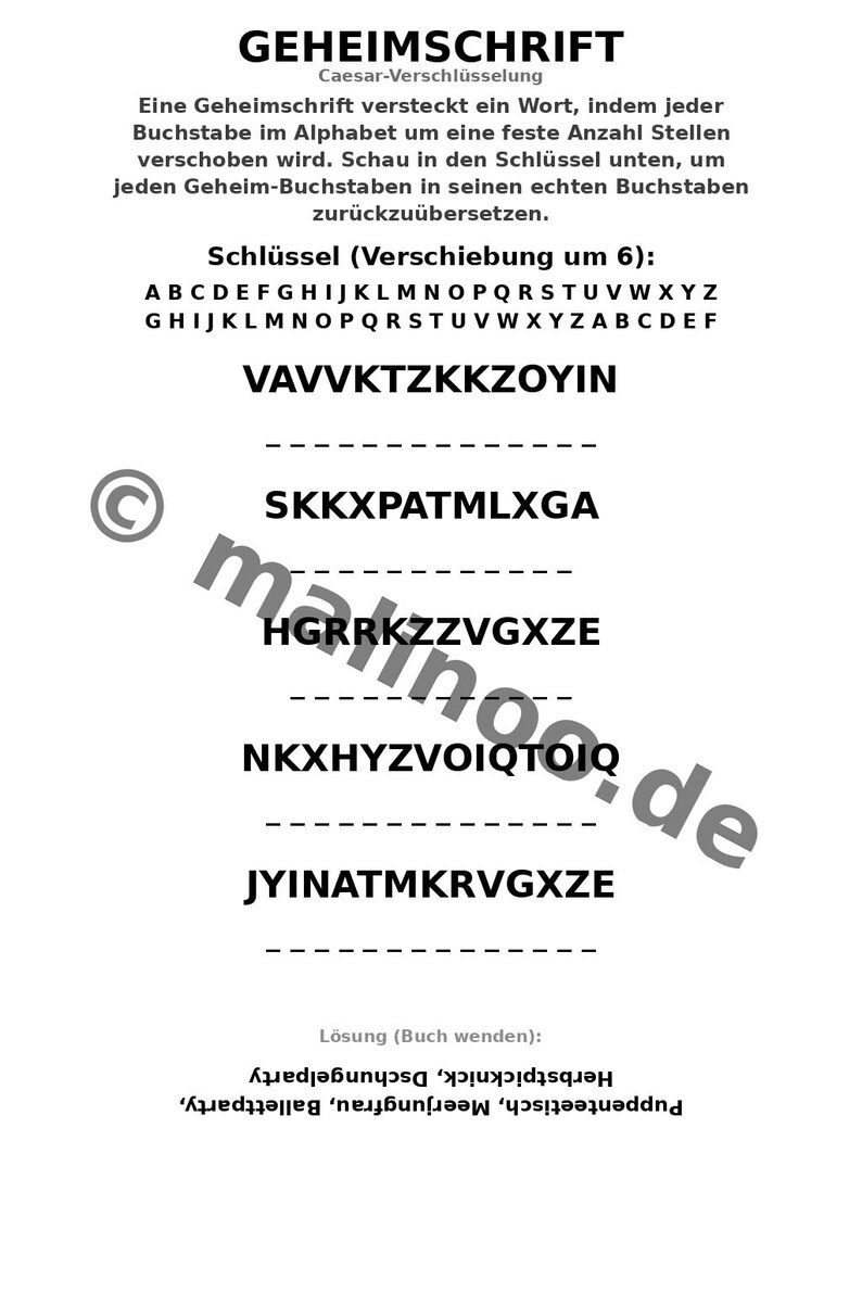 Aktivitetsblad för barnkalas från 8 år – 100 sidor pussel – en liten påskpresent till barn (PDF) E1 bild 10