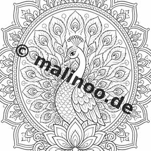 Mandalas kleurboek voor kinderen – 20 kleurplaten – PDF-download E1/B2 (DIN-A4) – Feestartikel, cadeau, kinderfeestje, gastgeschenk afbeelding 6