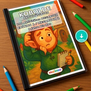 Kobolde Aktivitätsbuch als PDF für Kinder – Mitbringsel für Besuch bei Freunden und Familie – 100 Rätsel- und Aktivitätsseiten E1 Bild 1