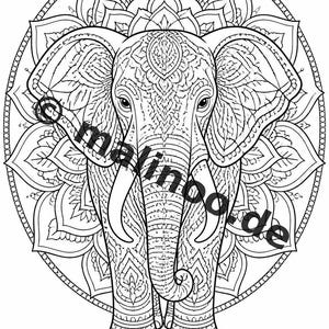 Mandala målarbok PDF nedladdning digitalt – 50 målarbilder för barn – Volym 3 Utgåva 1 (DIN-A4) bild 9
