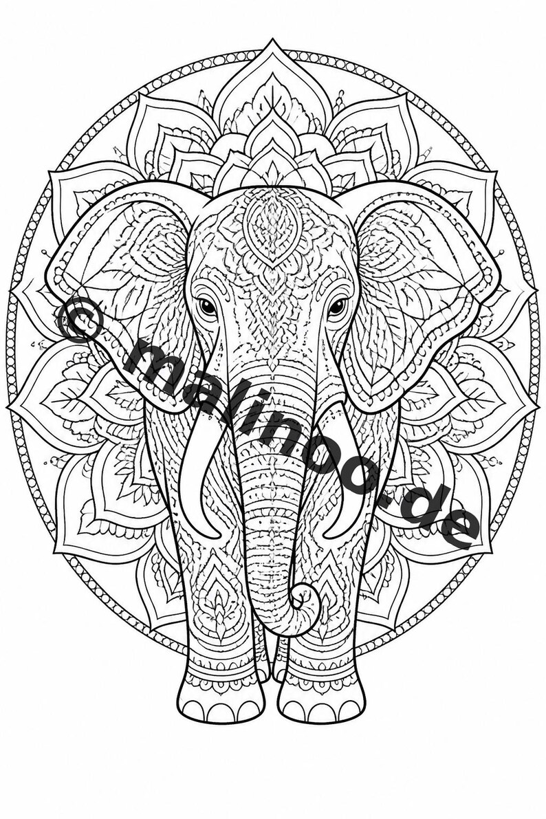 Mandala målarbok PDF nedladdning digitalt – 50 målarbilder för barn – Volym 3 Utgåva 1 (DIN-A4) bild 9
