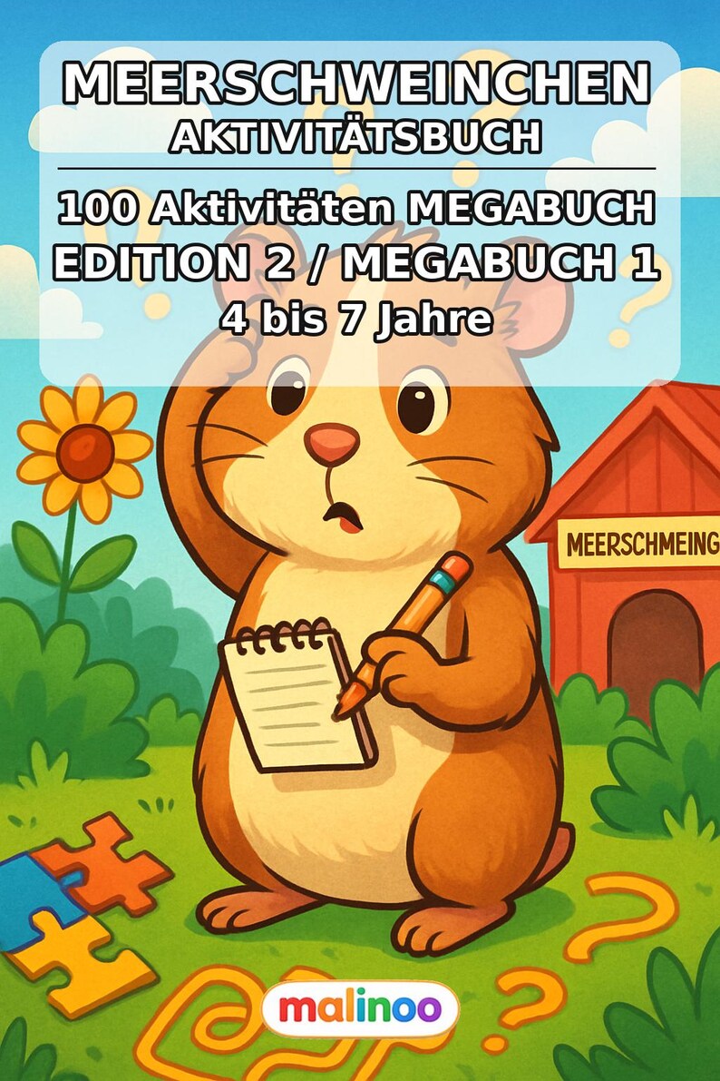 Guinea Pig Activity Book for Children – 100 Puzzle & Activity Pages – Bound or Loose, Edition 02 (DIN A4) – Gift, Activity image 2