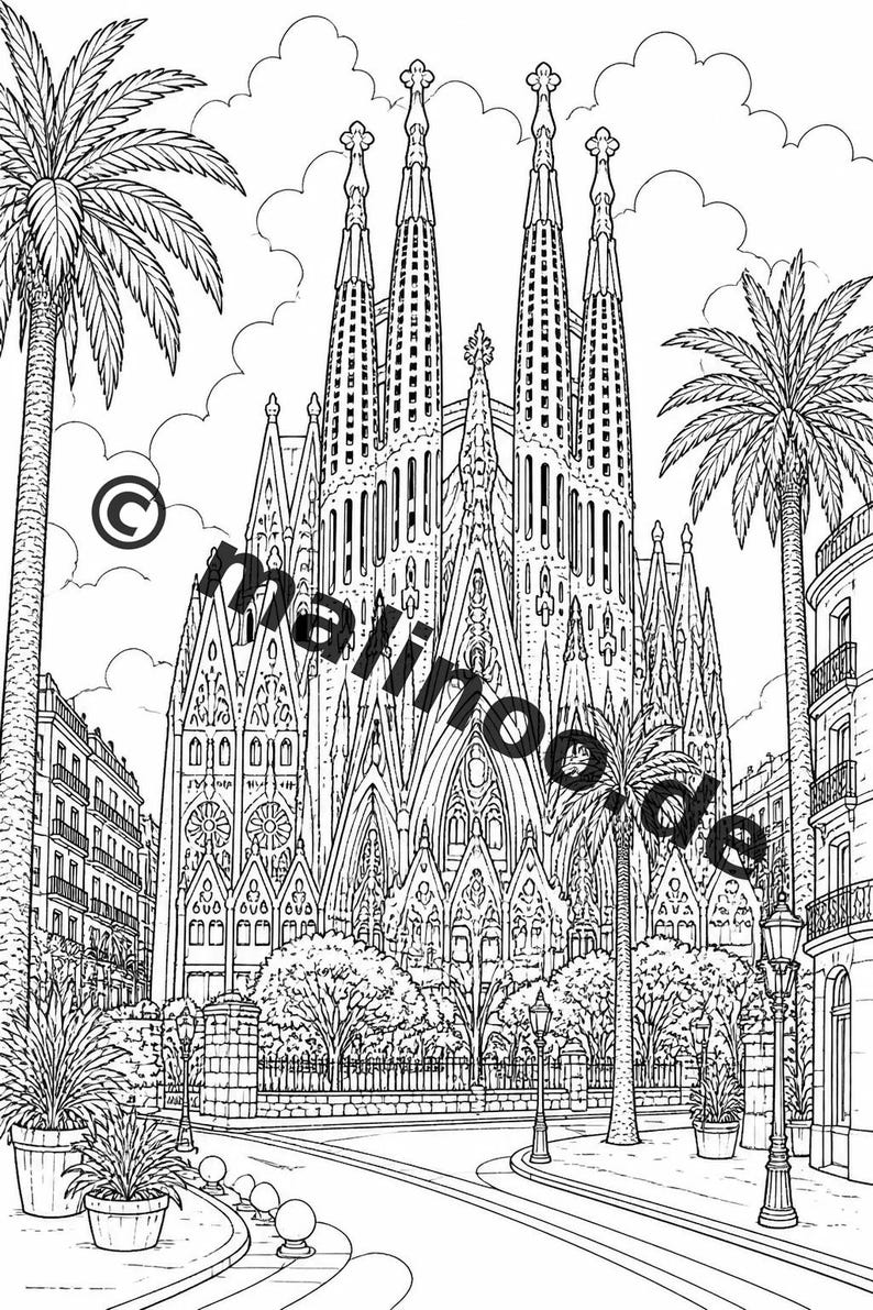 Europa Målarbok PDF Ladda ner digitalt – 20 målarbilder för barn – Bok 06 Utgåva 1 (DIN-A4) bild 5