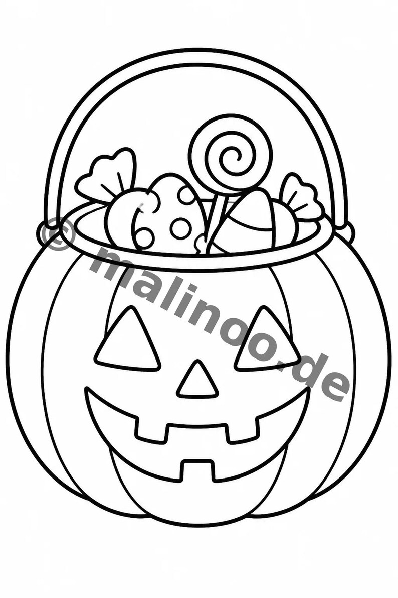 Halloween coloring pages for children – a quiet activity for rainy days at home – 100 coloring pages (PDF) E1 image 12