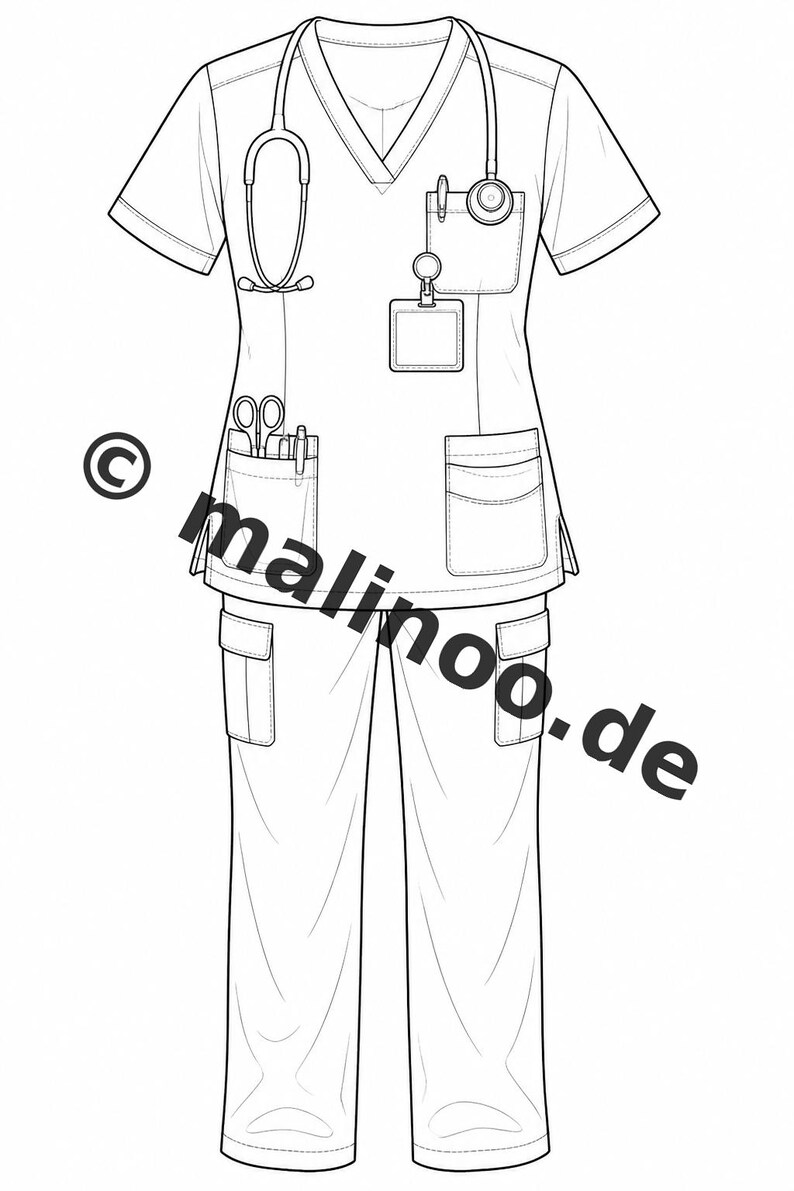Hospital Coloring Book PDF Download Digital – 20 Coloring Pages for Children – Book 01 Edition 1 (DIN-A4) image 7