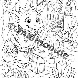 Goblin coloring pages to print for children – Children's activities in restaurants and at the pediatrician's office – 100 coloring pages (PDF) E6 image 3