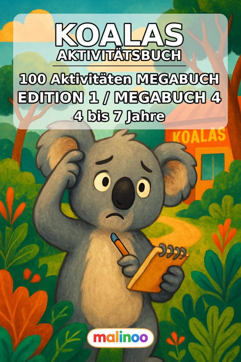 Il libro di enigmi del koala, stampabile, dagli 8 anni in su – 100 pagine di enigmi – Modelli stampabili per insegnanti (PDF) E1 immagine 2