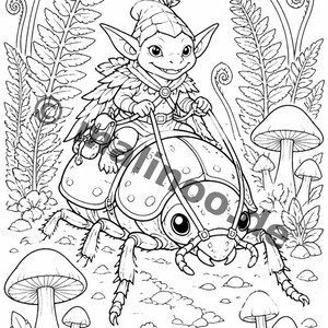 Libro para colorear de duendes para niños de 6 años en adelante: 100 dibujos para colorear: un momento creativo sin pantallas (DIN A4) E5 imagen 6