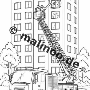 Regalo para nietos, ahijados, sobrinos y sobrinas: Libro para colorear de fuego en formato PDF con 20 páginas para colorear (tamaño E4/B5). imagen 4