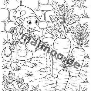 Goblin coloring pages to print for children – Children's activities in restaurants and at the pediatrician's office – 100 coloring pages (PDF) E6 image 4