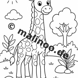 Giraffaktivitetsbok för barn – 100 pussel- och aktivitetssidor – Tryckt + Lös E1/B1 (DIN A4) – Present, Aktivitet, Adventskalender bild 3