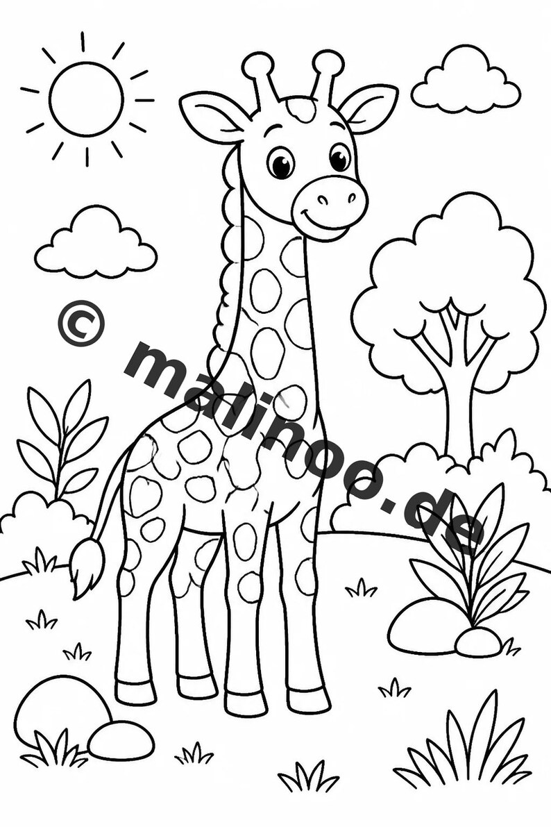 Giraffaktivitetsbok för barn – 100 pussel- och aktivitetssidor – Tryckt + Lös E1/B1 (DIN A4) – Present, Aktivitet, Adventskalender bild 3