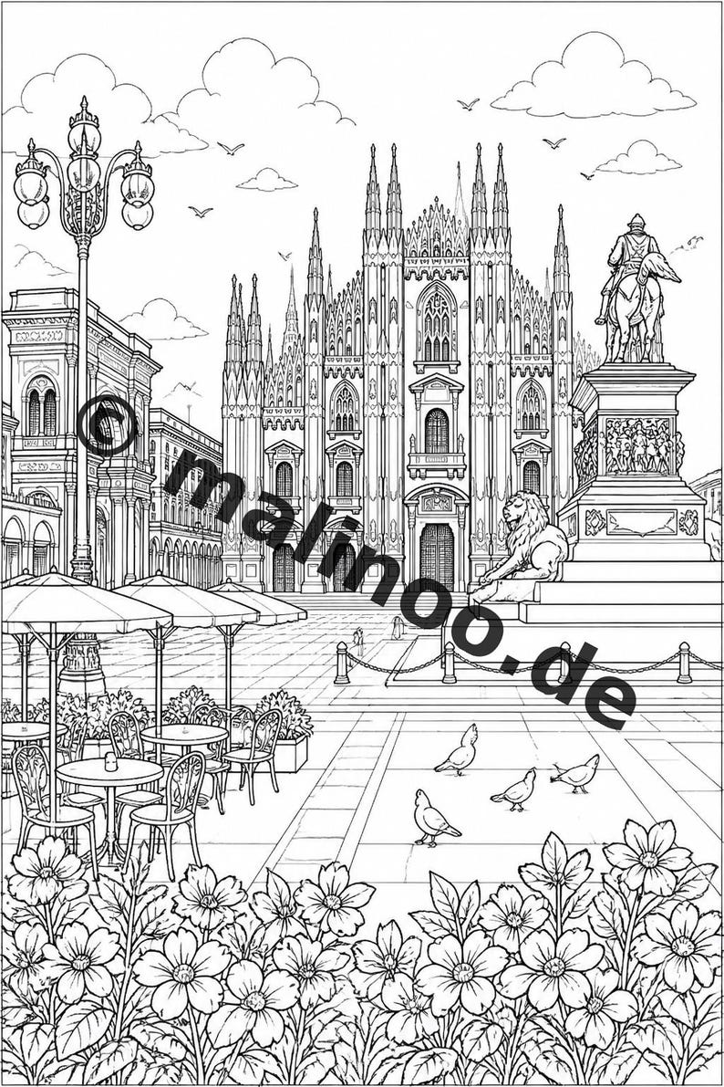 Europa Malbuch PDF Download digital – 20 Ausmalbilder für Kinder – Buch 01 Edition 1 (DIN-A4) Bild 19