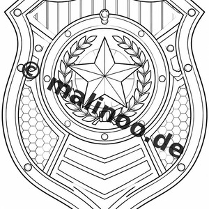 Police coloring book, printed, unbound – 100 coloring pages for children – MEGA BOOK 01 Edition 1 (DIN A4) image 12