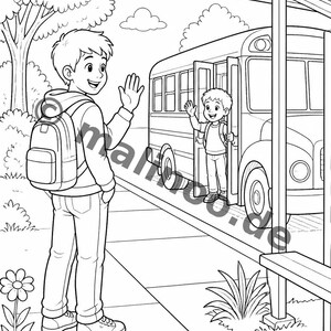 Libro da colorare del Grande Fratello in formato PDF per bambini – per il relax e la consapevolezza dei bambini – 20 pagine da colorare E1/B1 immagine 7