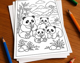Panda's Aktivitätsbuch gedruckt, ungebunden – 100 Rätsel- und Aktivitätsseiten für Kinder – MEGABUCH 01 Edition 1 (DIN-A4)
