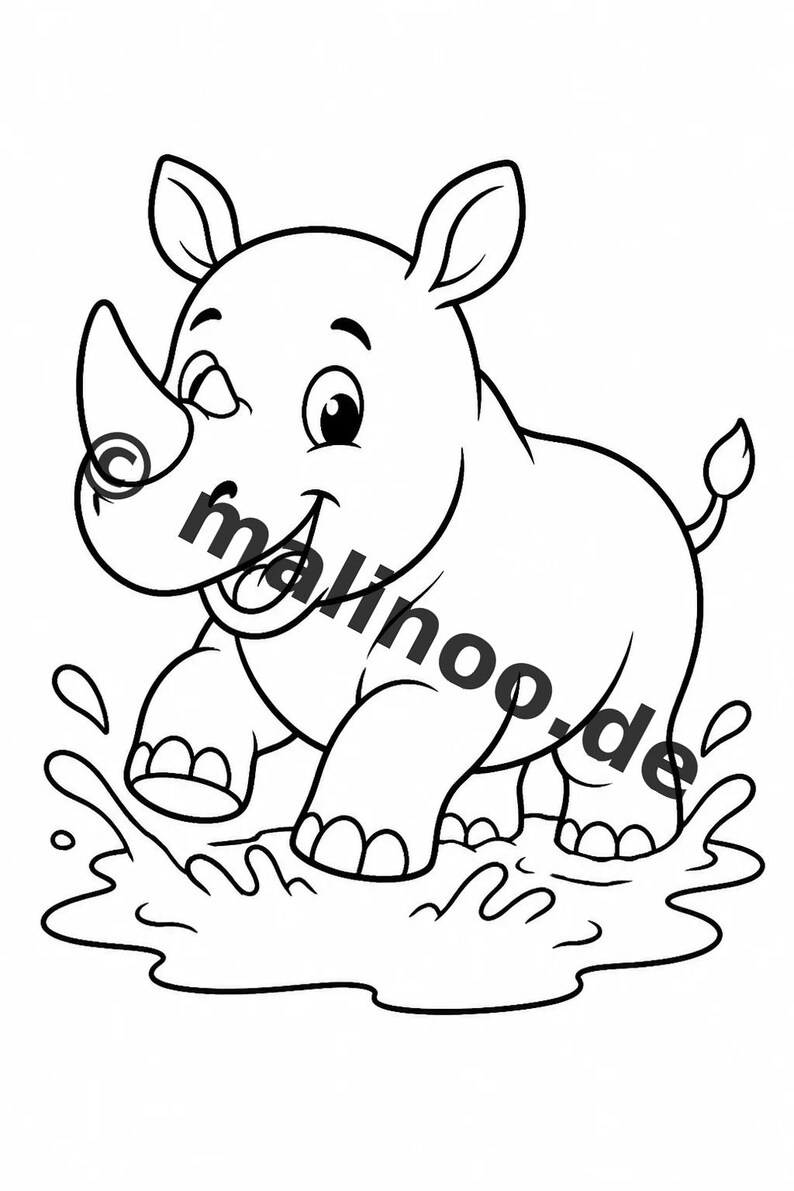 Rhinoceros Activity Book for Children – 100 Puzzle and Activity Pages – PDF Download E1/B1 (DIN-A4) – Gift, Activity, Advent Calendar image 5