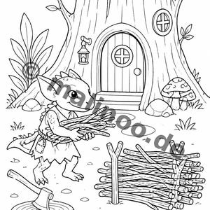 100 goblin coloring pages for ages 6 and up – a fun way to beat boredom on rainy days – coloring templates (PDF) E5 image 12