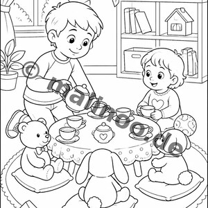 Libro da colorare del Grande Fratello in formato PDF per bambini – per il relax e la consapevolezza dei bambini – 20 pagine da colorare E1/B1 immagine 11
