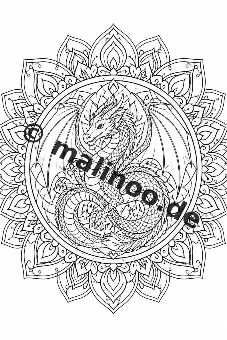 Mandala Malbuch PDF Download digital – 100 Ausmalbilder für Kinder – MEGABUCH 02 Edition 1 (DIN-A4) Bild 12