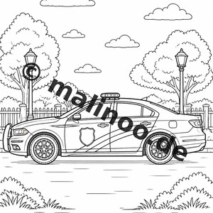 Politie kleurboek PDF download digitaal – 50 kleurplaten voor kinderen – Deel 2 Editie 1 (DIN-A4) afbeelding 7