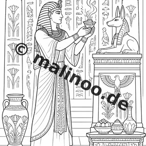 Egypt Coloring Book PDF Download Digital – 100 Coloring Pages for Children – MEGA BOOK 01 Edition 1 (DIN A4) image 7