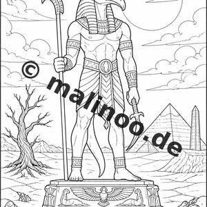 Egypten målarbok PDF nedladdning digitalt – 20 målarbilder för barn – Bok 01 Utgåva 1 (DIN-A4) bild 12