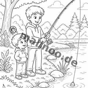 Activities for holidays and camping: Big Brother coloring book to print with 50 coloring pages (PDF) E1/B2 image 5
