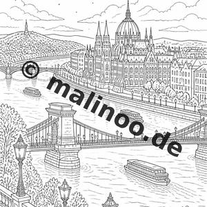 Europe Coloring Book for Kids – 50 Coloring Pages – PDF Download E1/B4 (DIN-A4) – Gift, Travel Activity, Birthday, Activity image 8