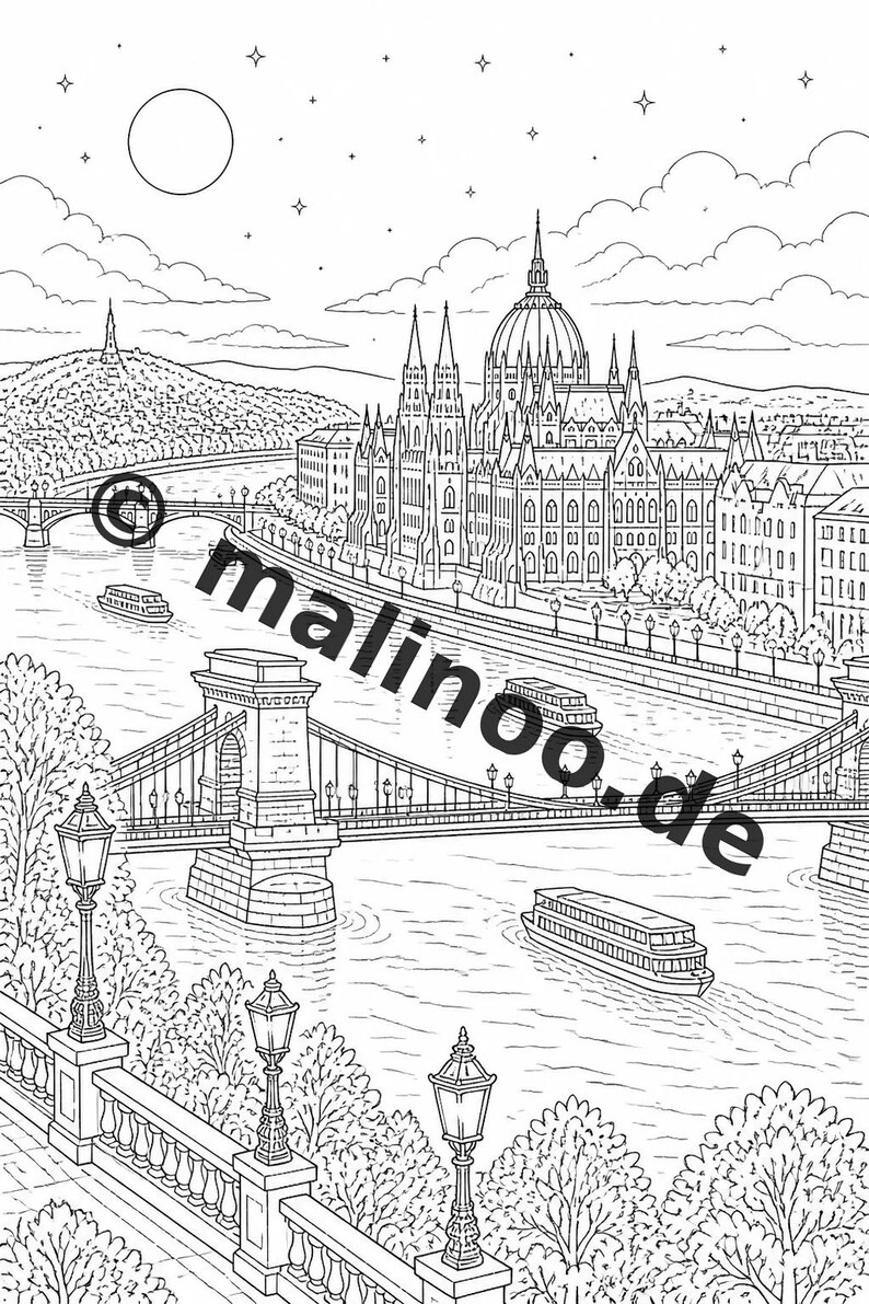 Europe Coloring Book for Kids – 50 Coloring Pages – PDF Download E1/B4 (DIN-A4) – Gift, Travel Activity, Birthday, Activity image 8