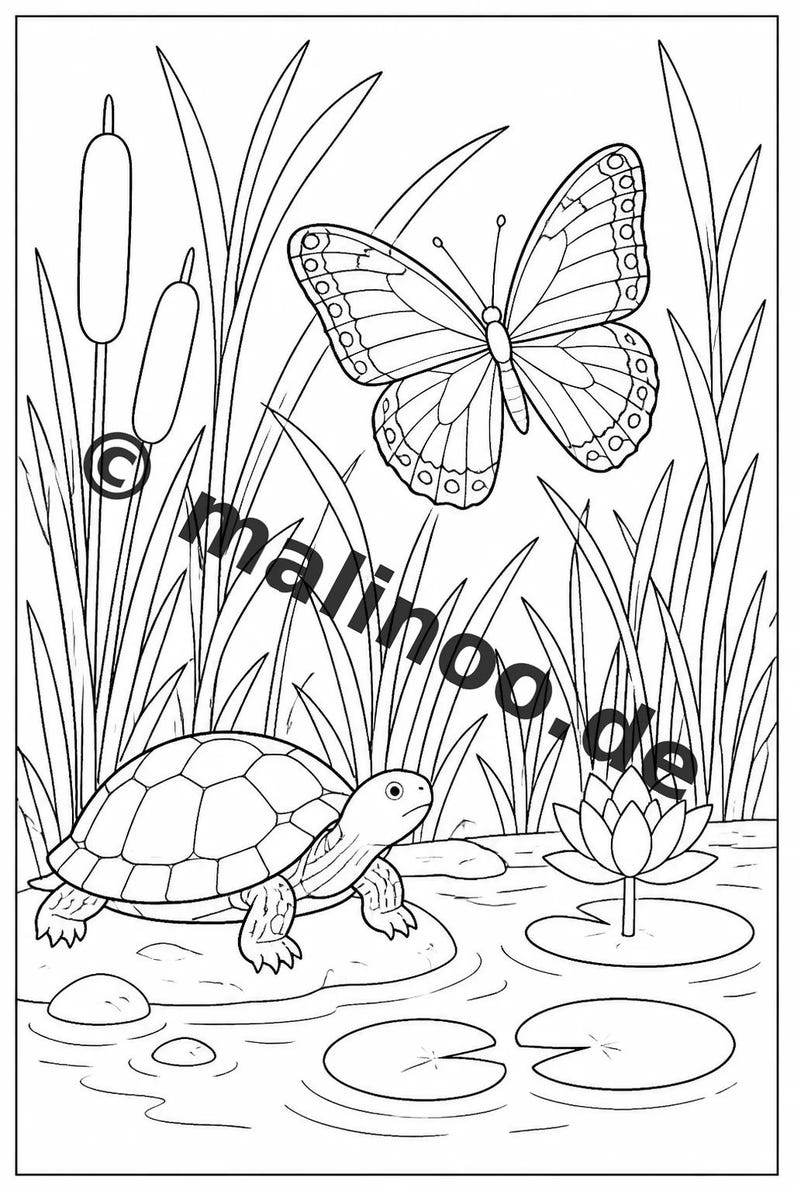 100 vlinderontwerpen om in te kleuren voor kinderen vanaf 6 jaar – Activiteit voor kleuters en peuters – Printbare kleurplaten (PDF) E2 afbeelding 9
