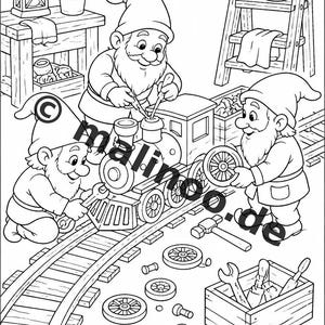 Kolorowanki z elfami dla dzieci – Prezent wielkanocny i element wielkanocnego koszyczka – 50 kolorowanek (PDF) E2/B1 zdjęcie 12
