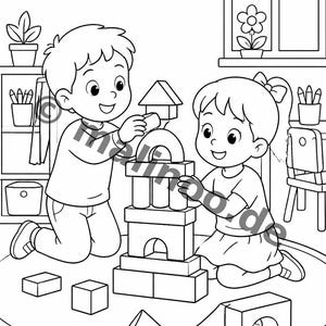 100 motiv för min första skoldag att färglägga, lämplig för åldrarna 6 och uppåt – perfekt present till 6-åriga barn – målarbok som PDF E6 bild 6