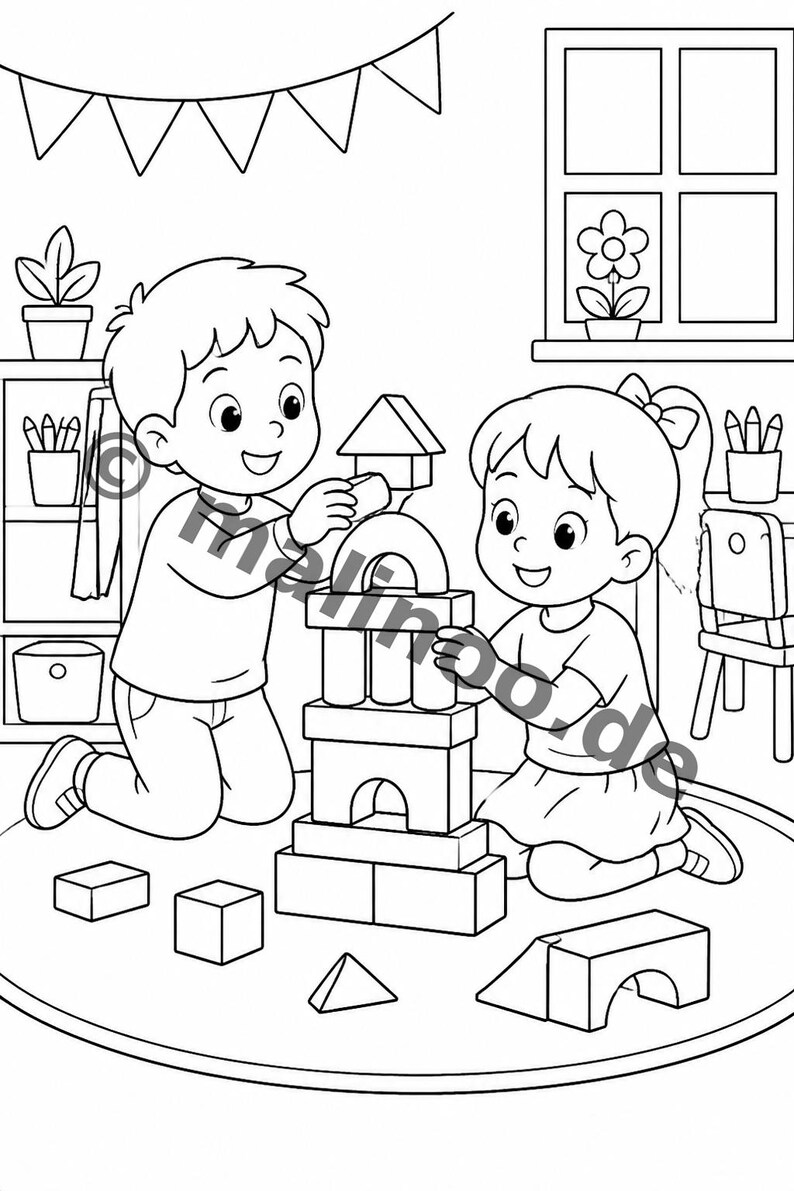 100 motiv för min första skoldag att färglägga, lämplig för åldrarna 6 och uppåt – perfekt present till 6-åriga barn – målarbok som PDF E6 bild 6