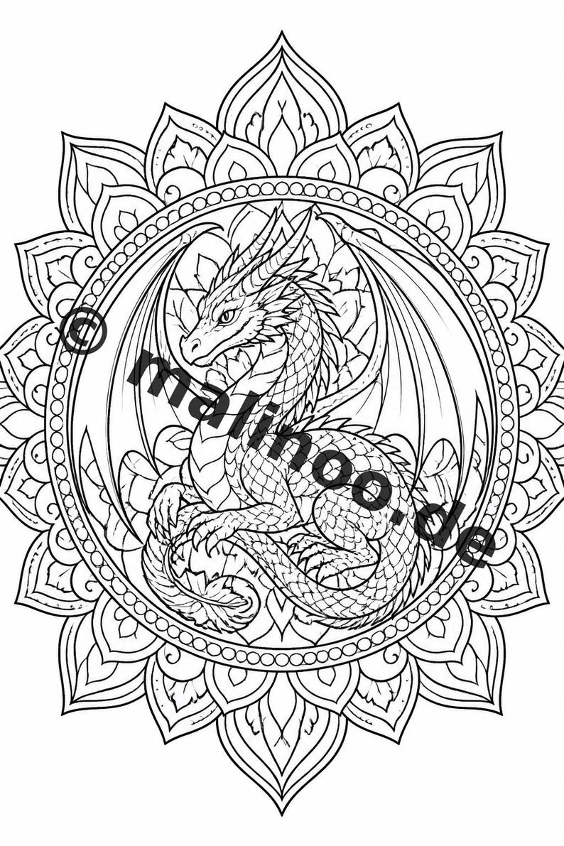 Mandala Coloring Book PDF Download Digital – 20 Coloring Pages for Children – Book 03 Edition 1 (DIN-A4) image 12