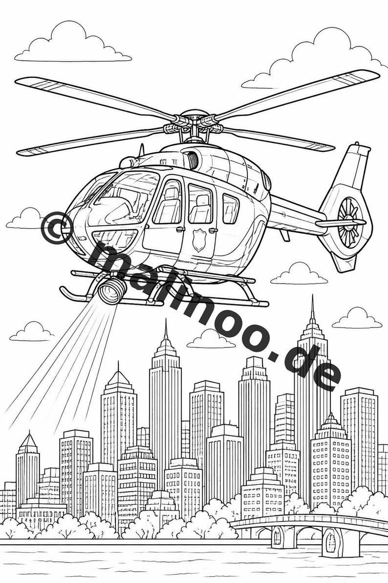 Police Coloring Book PDF Download digital – 20 coloring pages for children – Book 01 Edition 1 (DIN-A4) image 9