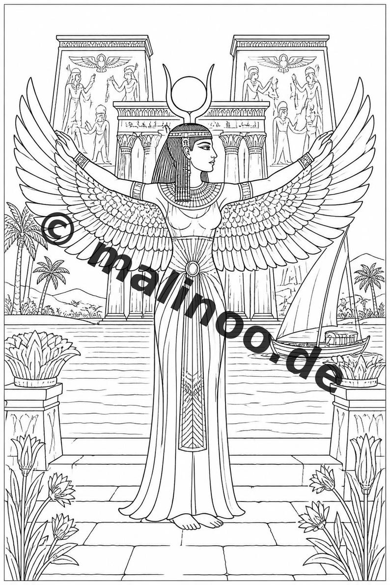 Egypt Coloring Book PDF Download digital – 20 coloring pages for children – Book 02 Edition 1 (DIN-A4) image 4