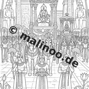 Egypt Coloring Book PDF Download Digital – 50 Coloring Pages for Children – Volume 3 Edition 1 (DIN-A4) image 9