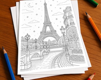 Europe Coloring Book, printed, unbound – 100 coloring pages for children – MEGA BOOK 03 Edition 1 (DIN A4)