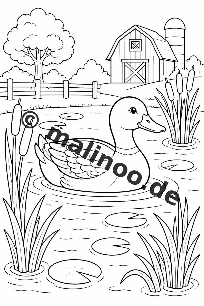 Bauernhof Malbuch PDF Download digital – 20 Ausmalbilder für Kinder – Buch 01 Edition 1 (DIN-A4) Bild 12