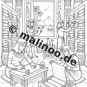 Egypt Coloring Book PDF Download Digital – 100 Coloring Pages for Children – MEGA BOOK 02 Edition 1 (DIN-A4) image 10