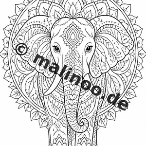 Mandalas kleurboek voor kinderen – 20 kleurplaten – PDF-download E1/B2 (DIN-A4) – Feestartikel, cadeau, kinderfeestje, gastgeschenk afbeelding 9