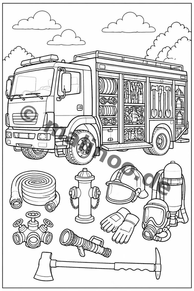 Fire Coloring Book for Ages 8 and Up – 100 Pictures to Color – Gift Idea for Children Ages 8 and Up (DIN A4) E1 image 7