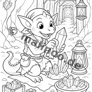 Libro para colorear de duendes para niños de 6 años en adelante: 100 dibujos para colorear: un momento creativo sin pantallas (DIN A4) E5 imagen 3